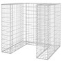 Muro gaviones para contenedor basura galvanizado 110x100x110 cm