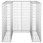 Muro gaviones para contenedor basura galvanizado 110x100x110 cm