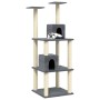 Katzenkratzbaum mit dunkelgrauen Sisalstämmen, 141 cm von vidaXL, Katzenmöbel - Ref: Foro24-171526, Preis: 54,76 €, Rabatt: %