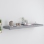 Estante flotante de pared MDF gris 90x23,5x3,8 cm