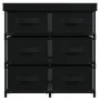 Armario almacenamiento con 6 cajones acero negro 55x29x55 cm de vidaXL, Taquillas y armarios de almacenamiento - Ref: Foro24-...