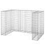 Muro gaviones para contenedor basura galvanizado 180x100x110 cm