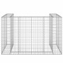 Muro gaviones para contenedor basura galvanizado 180x100x110 cm
