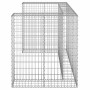 Muro gaviones para contenedor basura galvanizado 180x100x110 cm