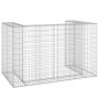 Muro gaviones para contenedor basura galvanizado 180x100x110 cm