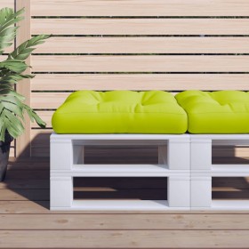 Cojín para sofá de palets de tela verde claro 58x58x10 cm