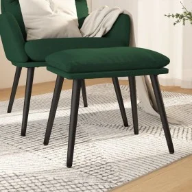 Fußhocker aus dunkelgrünem Stoff, 45 x 29,5 x 35 cm von vidaXL, Osmanen - Ref: Foro24-341498, Preis: 33,42 €, Rabatt: %