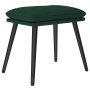 Reposapiés de tela verde oscuro 45x29,5x35 cm de vidaXL, Otomanas - Ref: Foro24-341498, Precio: 34,16 €, Descuento: %