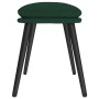 Reposapiés de tela verde oscuro 45x29,5x35 cm de vidaXL, Otomanas - Ref: Foro24-341498, Precio: 34,16 €, Descuento: %