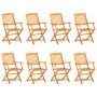 Klappbarer Garten-Esstisch 9-teilig aus massivem Akazienholz von vidaXL, Gartensets - Ref: Foro24-43378, Preis: 567,57 €, Rab...