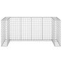 Muro gaviones para contenedor basura galvanizado 254x100x110 cm