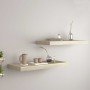 Estantes flotantes de pared 2 uds MDF roble 60x23,5x3,8 cm