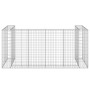 Muro gaviones para contenedor basura galvanizado 254x100x110 cm