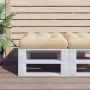 Cojín para sofá de palets de tela beige 58x58x10 cm by vidaXL, Cushions for chairs and sofas - Ref: Foro24-314637, Price: 25,...