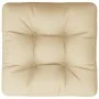 Cojín para sofá de palets de tela beige 58x58x10 cm by vidaXL, Cushions for chairs and sofas - Ref: Foro24-314637, Price: 25,...