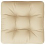 Cojín para sofá de palets de tela beige 58x58x10 cm by vidaXL, Cushions for chairs and sofas - Ref: Foro24-314637, Price: 24,...