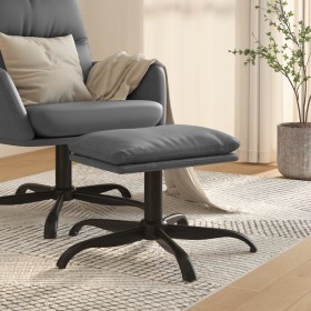 Reposapiés de cuero sintético gris antracita 60x60x36 cm de vidaXL, Otomanas - Ref: Foro24-341592, Precio: 40,56 €, Descuento: %