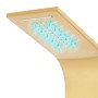 Curved Gold 201 Stainless Steel Shower Panel System by vidaXL, Jet nozzles for bathtubs and showers - Ref: Foro24-147716, Pri...