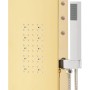 Sistema de panel de ducha acero inoxidable 201 dorado curvo de vidaXL, Boquillas de chorro para bañeras y duchas - Ref: Foro2...