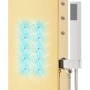 Sistema de panel de ducha acero inoxidable 201 dorado curvo de vidaXL, Boquillas de chorro para bañeras y duchas - Ref: Foro2...
