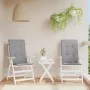 Gartenstuhlkissen mit hoher Rückenlehne, 2 Stück, grauer Stoff, 120 x 50 x 3 cm von vidaXL, Kissen für Stühle und Sofas - Ref...