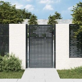 Anthrazitgraues Gartentor aus Stahl 105x200 cm von vidaXL, Gartentore - Ref: Foro24-154562, Preis: 244,93 €, Rabatt: %