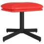 Reposapiés de cuero sintético rojo 60x60x36 cm de vidaXL, Otomanas - Ref: Foro24-341642, Precio: 36,66 €, Descuento: %