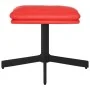Reposapiés de cuero sintético rojo 60x60x36 cm de vidaXL, Otomanas - Ref: Foro24-341642, Precio: 36,66 €, Descuento: %