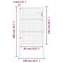 Anthracite gray steel garden gate 105x200 cm by vidaXL, garden gates - Ref: Foro24-154562, Price: 244,93 €, Discount: %