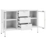 Sideboard aus Stahl und weißem Hartglas, 105 x 35 x 70 cm von vidaXL, Sideboards - Ref: Foro24-336077, Preis: 217,61 €, Rabat...