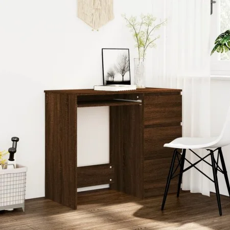 Schreibtisch aus braunem Eichensperrholz, 90 x 45 x 76 cm von vidaXL, Schreibtische - Ref: Foro24-815509, Preis: 120,46 €, Ra...