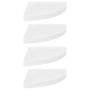 Estante flotante de pared 4 uds MDF blanco brillo 35x35x3,8 cm