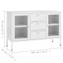 Sideboard aus Stahl und weißem Hartglas, 105 x 35 x 70 cm von vidaXL, Sideboards - Ref: Foro24-336077, Preis: 217,61 €, Rabat...