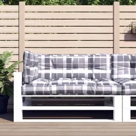 Kissen für Paletten 3 Einheiten grau karierter Stoff von vidaXL, Kissen für Stühle und Sofas - Ref: Foro24-314572, Preis: 74,...