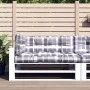 Cushions for pallets 3 units gray checkered fabric by vidaXL, Cushions for chairs and sofas - Ref: Foro24-314572, Price: 74,4...