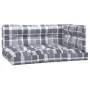 Cushions for pallets 3 units gray checkered fabric by vidaXL, Cushions for chairs and sofas - Ref: Foro24-314572, Price: 74,4...