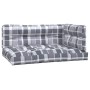 Kissen für Paletten 3 Einheiten grau karierter Stoff von vidaXL, Kissen für Stühle und Sofas - Ref: Foro24-314572, Preis: 80,...