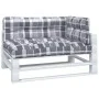 Cushions for pallets 3 units gray checkered fabric by vidaXL, Cushions for chairs and sofas - Ref: Foro24-314572, Price: 74,4...