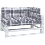 Kissen für Paletten 3 Einheiten grau karierter Stoff von vidaXL, Kissen für Stühle und Sofas - Ref: Foro24-314572, Preis: 80,...