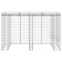 Muro de gaviones para contenedor de basura hierro 192x91x120 cm