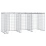Muro de gaviones para contenedor de basura hierro 270x91x120 cm