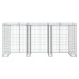 Muro de gaviones para contenedor de basura hierro 270x91x120 cm