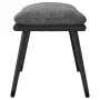 Footstool in light gray fabric and synthetic leather 45x29.5x35 cm by vidaXL, Ottomans - Ref: Foro24-341515, Price: 33,70 €, ...
