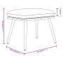 Footstool in light gray fabric and synthetic leather 45x29.5x35 cm by vidaXL, Ottomans - Ref: Foro24-341515, Price: 34,33 €, ...