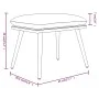 Footstool in light gray fabric and synthetic leather 45x29.5x35 cm by vidaXL, Ottomans - Ref: Foro24-341515, Price: 33,70 €, ...
