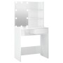 Schminktisch mit hellweißer LED 74,5x40x141 cm von vidaXL, Schlafzimmerkommoden - Ref: Foro24-808807, Preis: 108,90 €, Rabatt: %