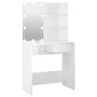 Tocador con LED blanco brillante 74,5x40x141 cm de vidaXL, Tocadores para dormitorios - Ref: Foro24-808807, Precio: 108,39 €,...