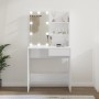 Schminktisch mit hellweißer LED 74,5x40x141 cm von vidaXL, Schlafzimmerkommoden - Ref: Foro24-808807, Preis: 108,90 €, Rabatt: %