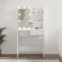 Tocador con LED blanco brillante 74,5x40x141 cm de vidaXL, Tocadores para dormitorios - Ref: Foro24-808807, Precio: 108,39 €,...