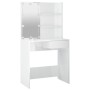 Schminktisch mit hellweißer LED 74,5x40x141 cm von vidaXL, Schlafzimmerkommoden - Ref: Foro24-808807, Preis: 108,90 €, Rabatt: %